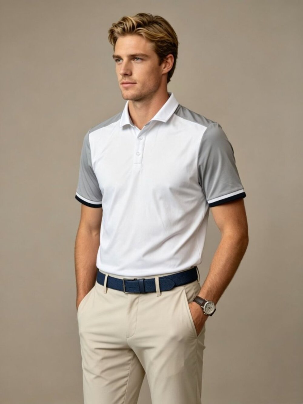 NWOT Redvanly Golf Polo Shirt Mens White Short-Sleeved Size XL